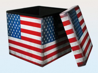 Retro taburet - vlajka USA