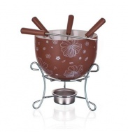 6-dílný fondue set na čokoládu Choco Blossoms