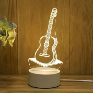 Dekorativní 3D lampa - kytara