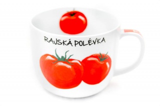 Hrnek na polévku s receptem - Rajská