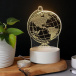 Dekorativní 3D lampa - glóbus