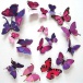 3D motýlci na zeď - fialová