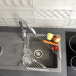 Rohový odkapávač na nádobí - šedý