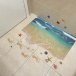 3D samolepky na podlahu - pláž